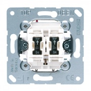 Выключатель кнопочный 2-клавишный с подсветкой 10а Jung механизм