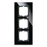 Рамка ABB Carat 3 поста черное стекло (1723-825)