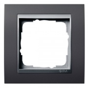 Рамка 1-ая Gira Event Антрацит цвет вставки Алюминий