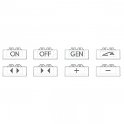 LivingLight Набор вставок для сменных клавиш, 6 вариантов по 5 штук, цвет белый