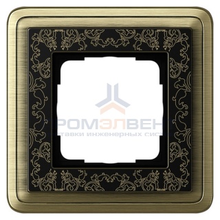 Рамка 1-ая Gira ClassiX Art Бронза/Черный