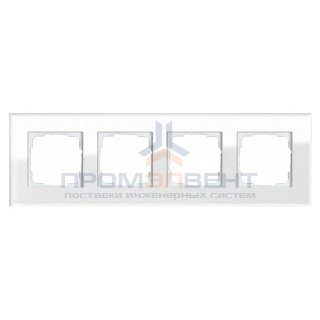 Рамка 4-ая Gira Esprit Белое стекло