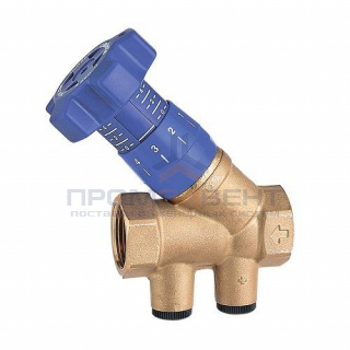 Вентиль балансировочный Cimberio 787OT/2R - 1/2" (ВР/ВР, PN25, Tmax 120°C, отводы с заглушками)