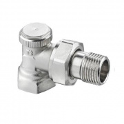Вентиль балансировочный угловой ELSEN EVR07 - 1/2" (ВР/НР-американка, PN10, Tmax 120°C, KVS 1.4)