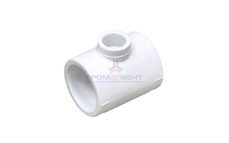 Тройник переходной Fusitek - 75 x 32 x 75 (для полипропиленовых труб под пайку, цвет белый)