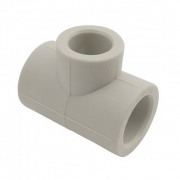 Тройник переходной FV-Plast - 63 × 32 × 63 (для полипропиленовых труб под пайку, цвет серый)