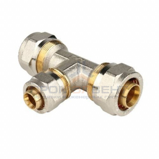 Тройник переходной STOUT - 32 x 26 x 32 (винтовой, для металлопластиковых труб)