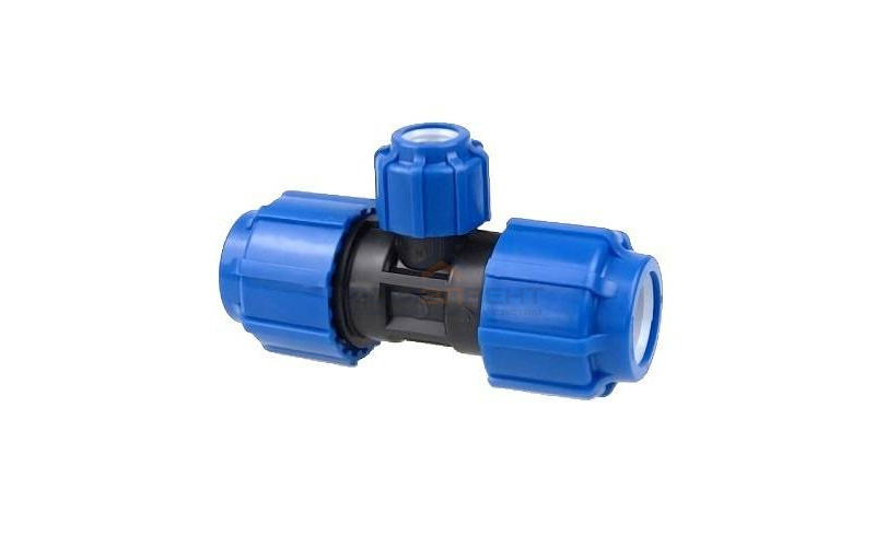 Тройник переходной Политэк  - 40 x 25 x 40 (винтовой, для труб ПНД)