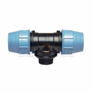 Тройник с переходом на наружную резьбу UNIDELTA 1010 - 75 x 3" (винтовой, для труб ПНД)