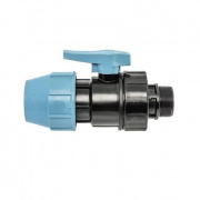 Кран шаровой с переходом на наружную резьбу UNIDELTA 1072 - 50 x 1"1/2 (винтовой, для труб ПНД)