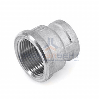 Муфта латунная резьбовая переходная STOUT - 1"1/4 x 3/4" (никелированная)