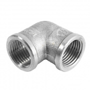 Отвод 90° латунный резьбовой равнопроходный STOUT (ВР/ВР) - 1" (никелированный)