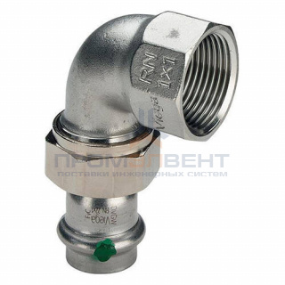 Отвод 90° разъемный Viega Sanpress Inox 2355 - 28 x 1" (нержавеющая сталь)