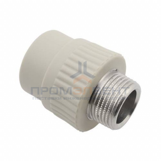Переход на наружную резьбу FV-Plast - 63 x 2" (для полипропиленовых труб, цвет серый)
