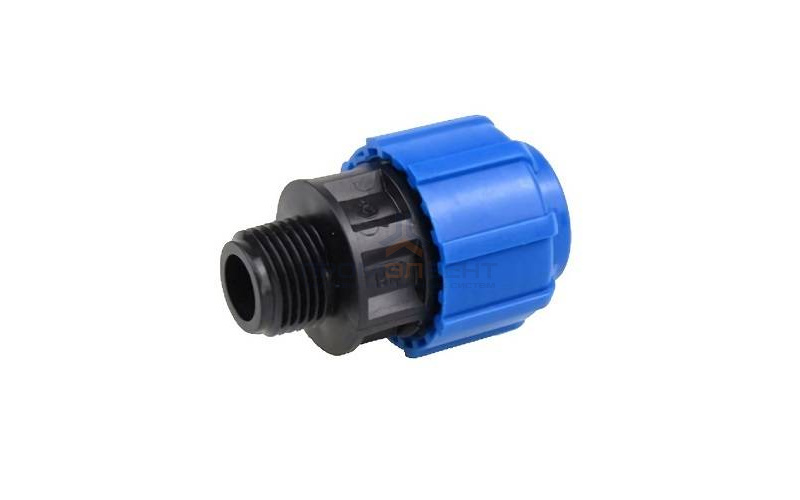 Переход на наружную резьбу Политэк - 25 x 1