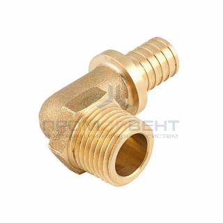 Переход на наружную резьбу угловой SANEXT - 16 x 1/2" (для труб из сшитого полиэтилена)