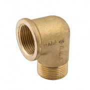 Переход с наружной на внутреннюю резьбу угловой ELSEN METALIT EBF12 - 1"1/2 (латунь без покрытия)