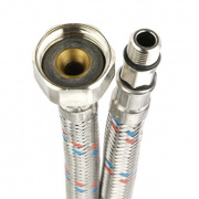 Подводка под смеситель гибкая Industrias Mateu (Штуцер/Гайка) - М10-18 x 1/2" (длина 300 мм)