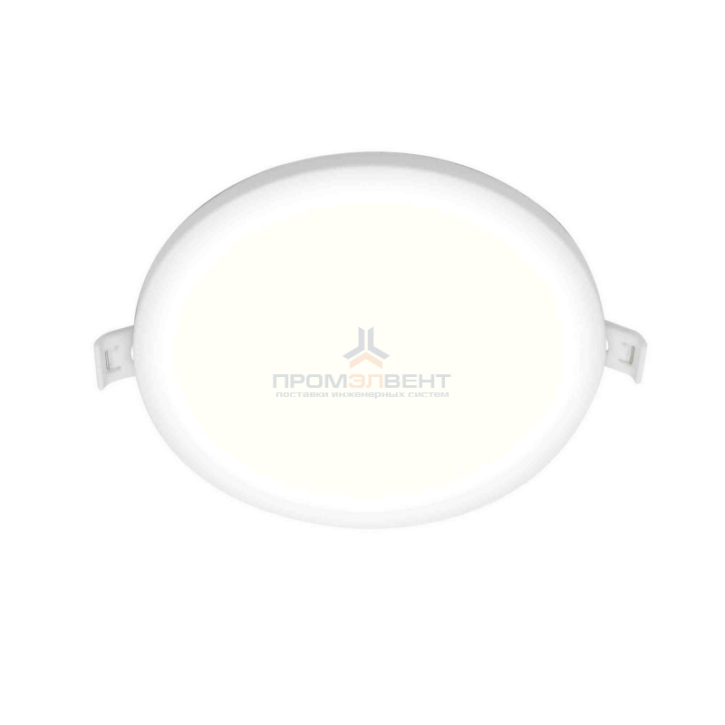 06-19 Светодиодная панель встраиваемая круглая 220В, 15Вт, CRI:80Ra, 1200Лм, Ф145/129,  алюминиевый корпус, изолированный драйвер,2700К