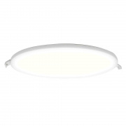 06-23 Светодиодная панель встраиваемая круглая 220В, 24Вт, CRI:80Ra, 1920Лм, Ф 220/208 мм,  алюминиевый корпус, изолированный драйвер, 2700К