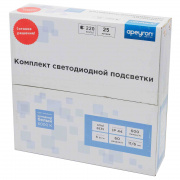 10-53 Светодиодная лента, 220В, 6Вт/м, smd2835, 60д/м, IP44, 600Лм/м, белый шнур ПВХ с прозрачным рассеивателем 11х7мм, 25м, 6000К, холодный белый