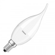 Лампа светодиодная свеча на ветру Osram LED CLAS BA FR 40 5,4W/827 DIM 470lm 220V E14