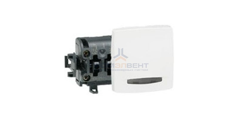 Переключатель Legrand Oteo с подсветкой белый