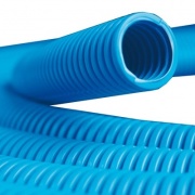 Труба ППЛ гибкая гофр. д.25мм, тяжёлая без протяжки, цвет синий [бухта 50м]