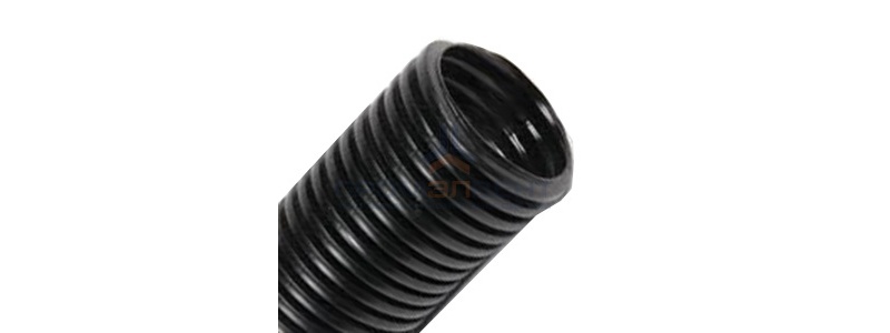 Труба двустенная гибкая, с протяжкой, с соединительной муфтой, внешний диаметр 110 мм (черная)
