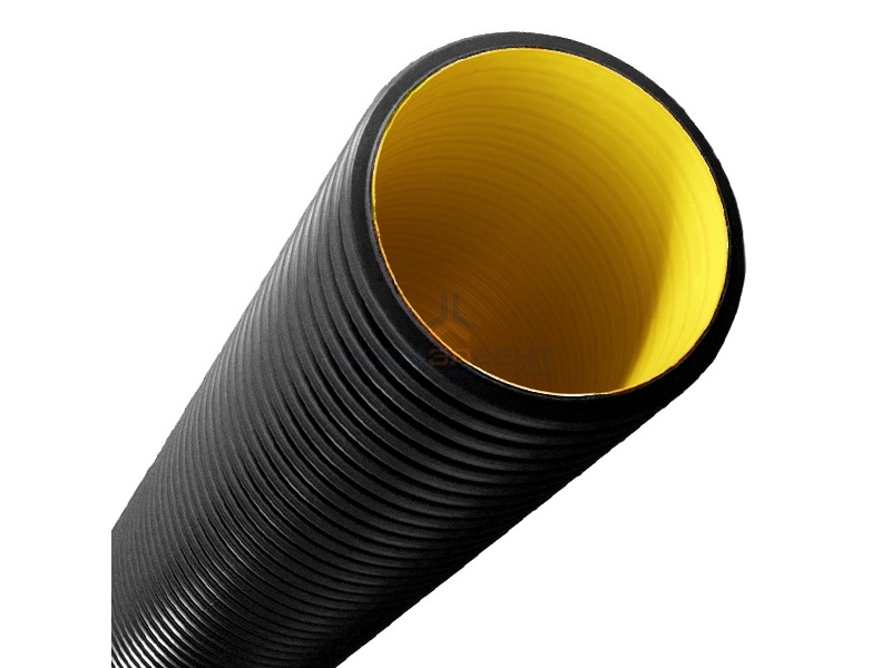 Труба жесткая двустенная для кабельной канализации DKC, (12кПа) д110мм, цвет черный [уп.6м]