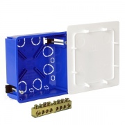 Коробка уравнивания потенциалов КУП 100х100х45мм с/у в полые стены с шиной на 8 зажимов