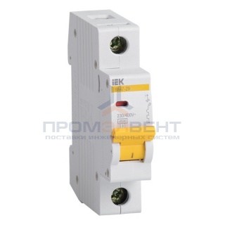 Автоматический выключатель ВА47-29 1Р 6А 4,5кА характеристика В ИЭК (автомат)