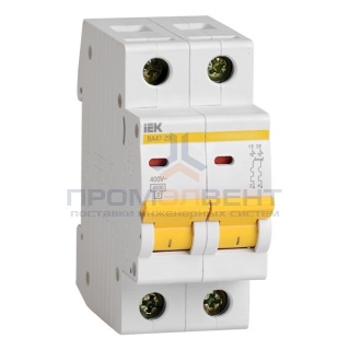 Автоматический выключатель ВА47-29 2Р 63А 4,5кА характеристика D ИЭК (автомат)