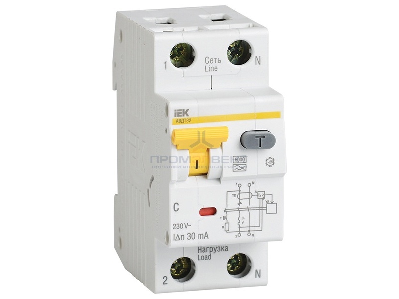 Дифференциальный автомат АВДТ 32 C6 30мА ИЭК