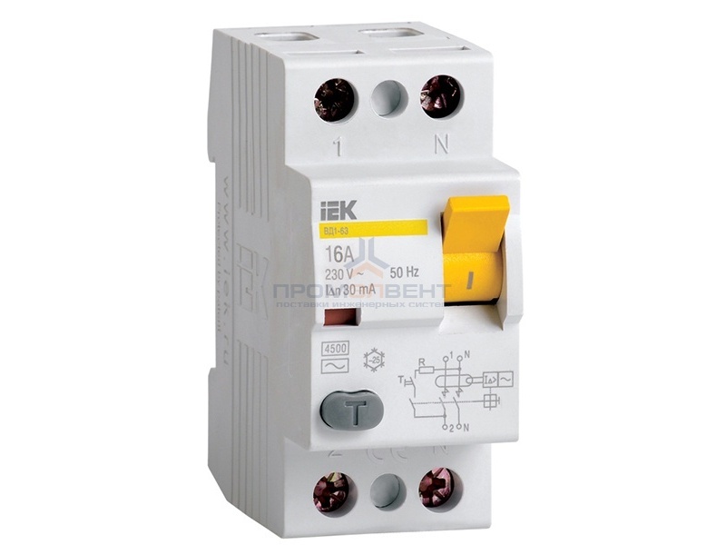 УЗО ВД1-63 2Р 16А 30мА ИЭК