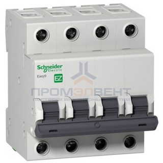 Автоматический выключатель Schneider Electric EASY 9 4П 16А С 4,5кА 400В (автомат)