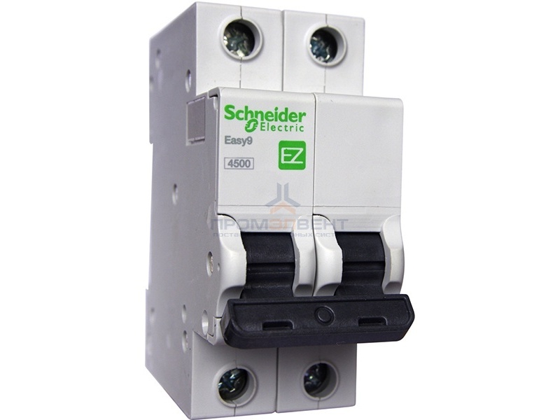 Автоматический выключатель Schneider Electric EASY 9 2П 20А С 4,5кА 230В (автомат)