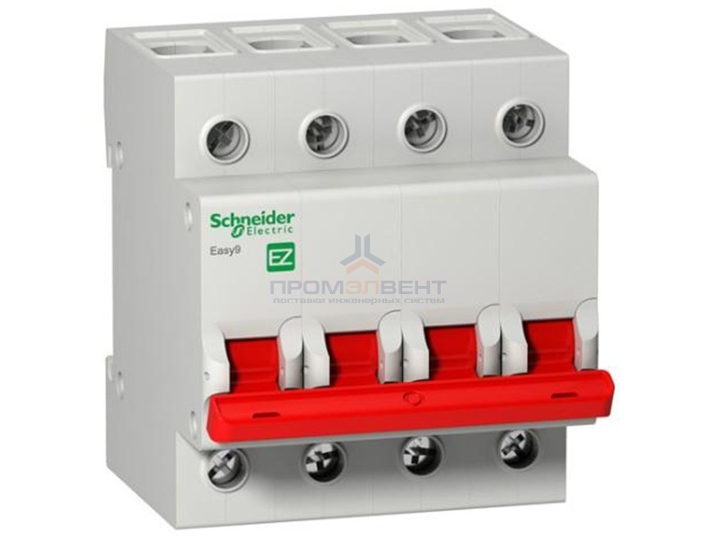 Выключатель нагрузки (модульный рубильник) Easy9 4П 80А 400В Schneider Electric