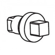 Личинка замка, для малой ручки, под ключ квадратного профиля 7мм