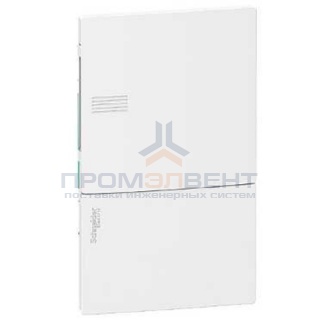 Бокс встраиваемый Schneider Electric Mini Pragma 4 модуля с белой дверью с клемниками N+PE